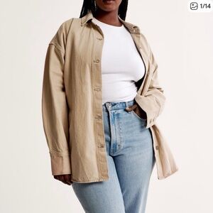 Abercrombie Oversized Denim Button-Up Shirt